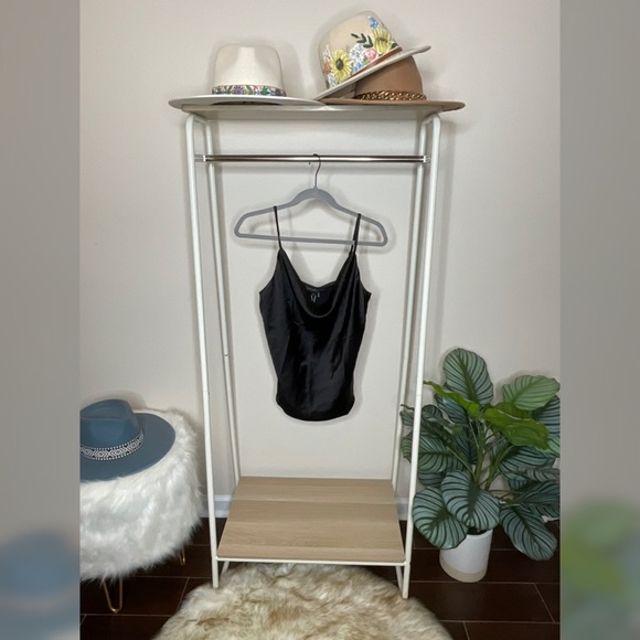 ViciDolls - Endless Rose Black Satin Cowl Neck Tank - Size Large - Picture 9 of 11